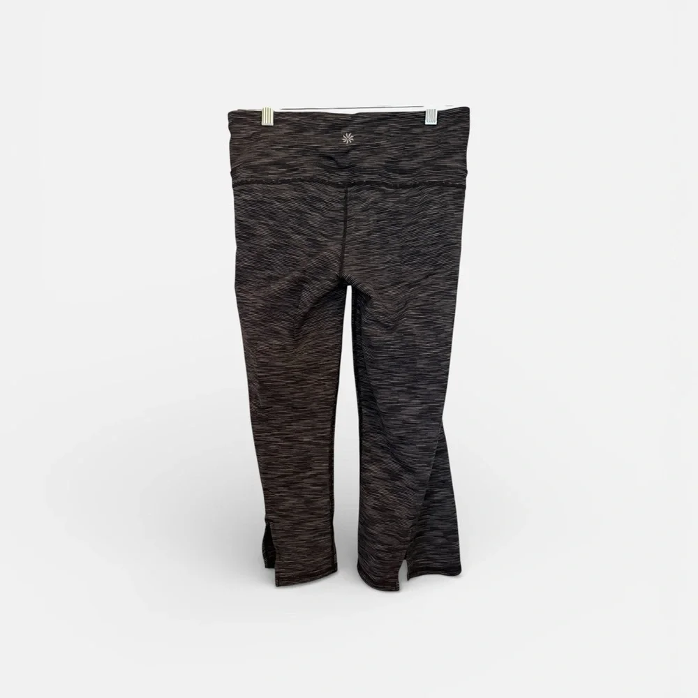 Athleta Heathered Black Capri Leggings